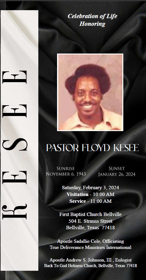 Pastor Floyd Kesee 1943 – 2024