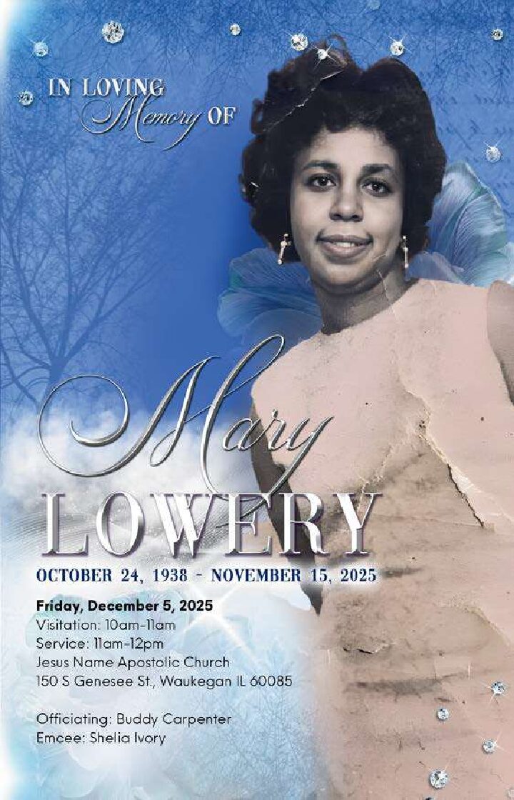 Mary Lowery 1938 – 2025 Mary Lowery 1938 – 2025