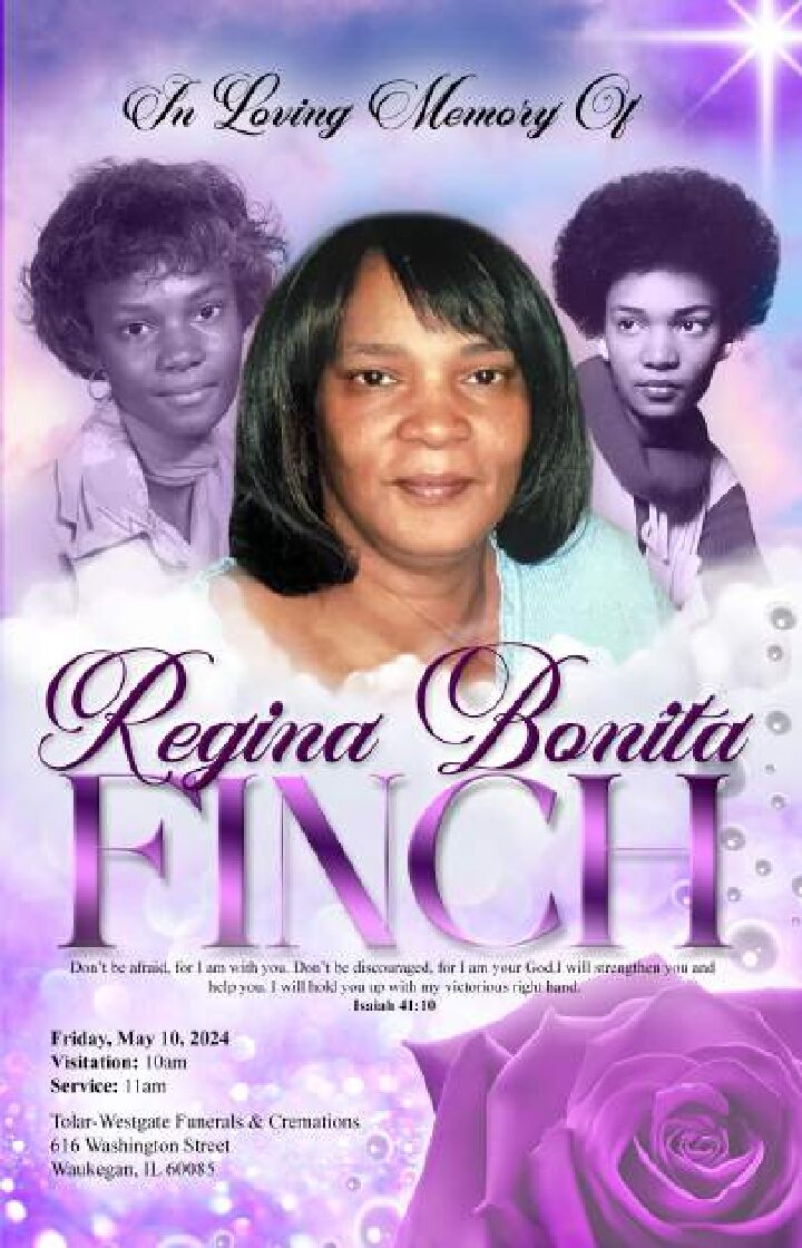 Regina Bonita Finch 1959 – 2024