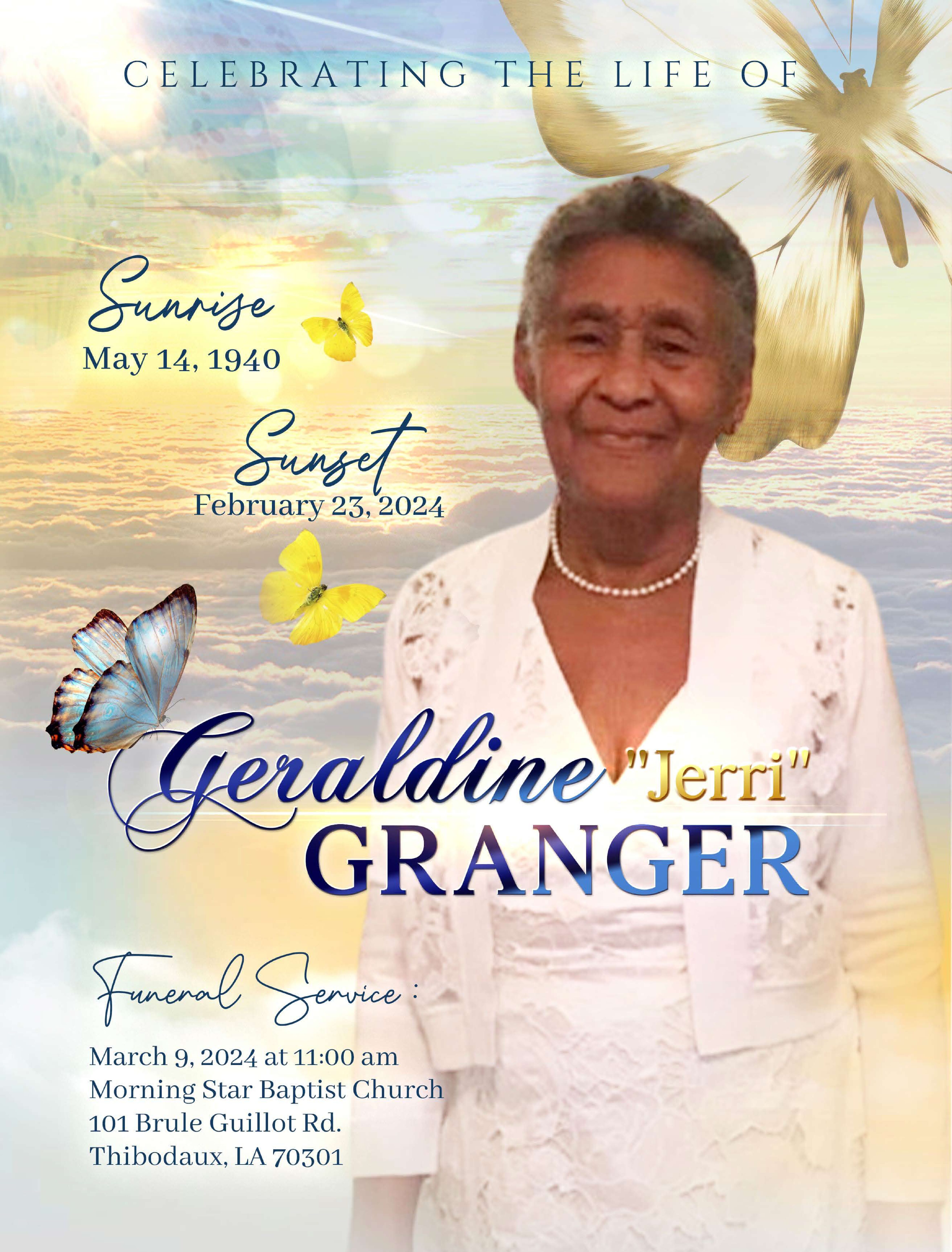 Geraldine Granger 1940 – 2024