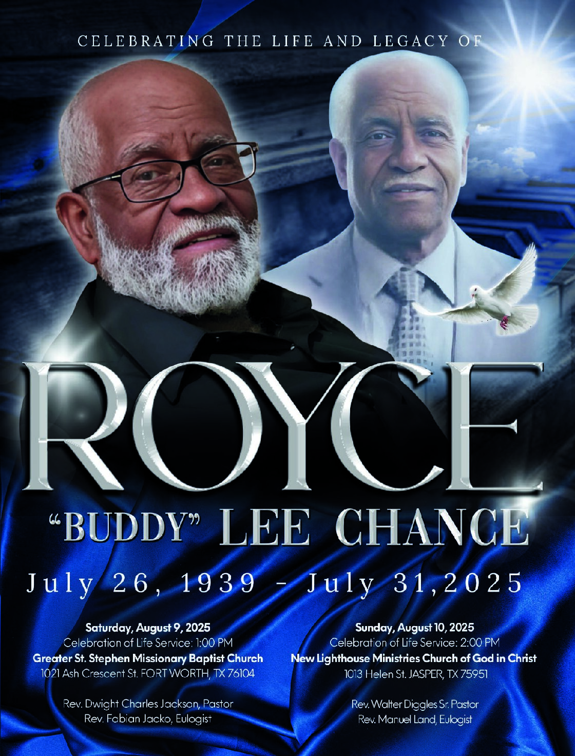 Deacon Royce Chance Sr.  1939-2025