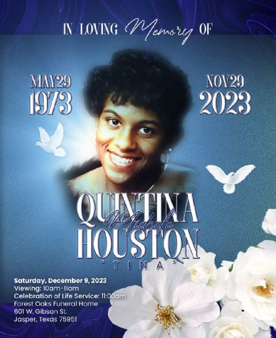 QuinTina “Tina” Michele Houston 1973 – 2023