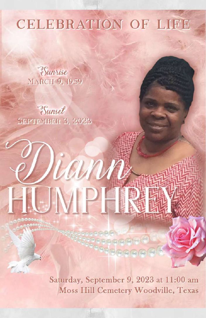 Diann Humphrey 1959 – 2023