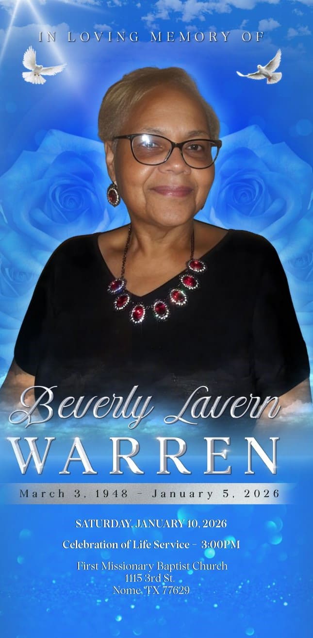 Beverly Lavern Warren 1948 – 2026