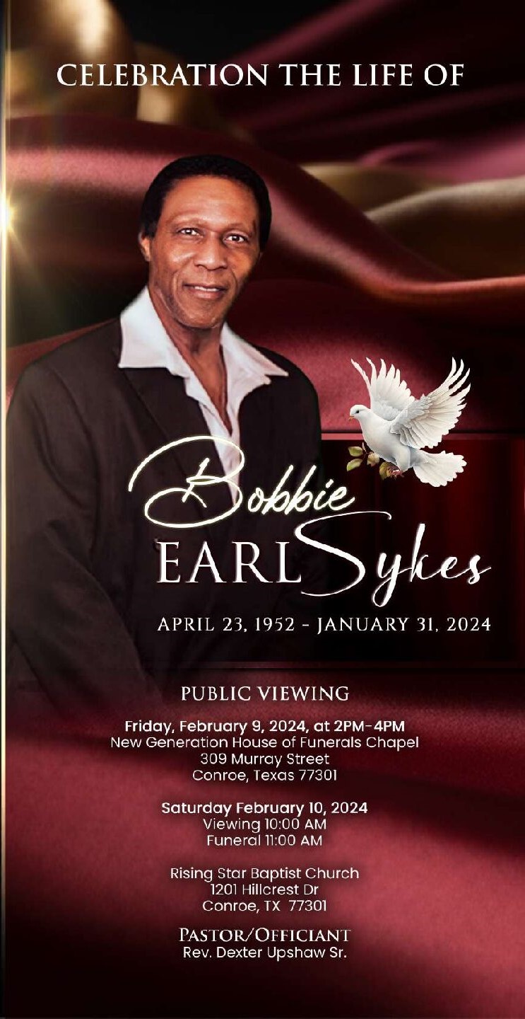 Bobby Earl Sykes 1953 – 2024