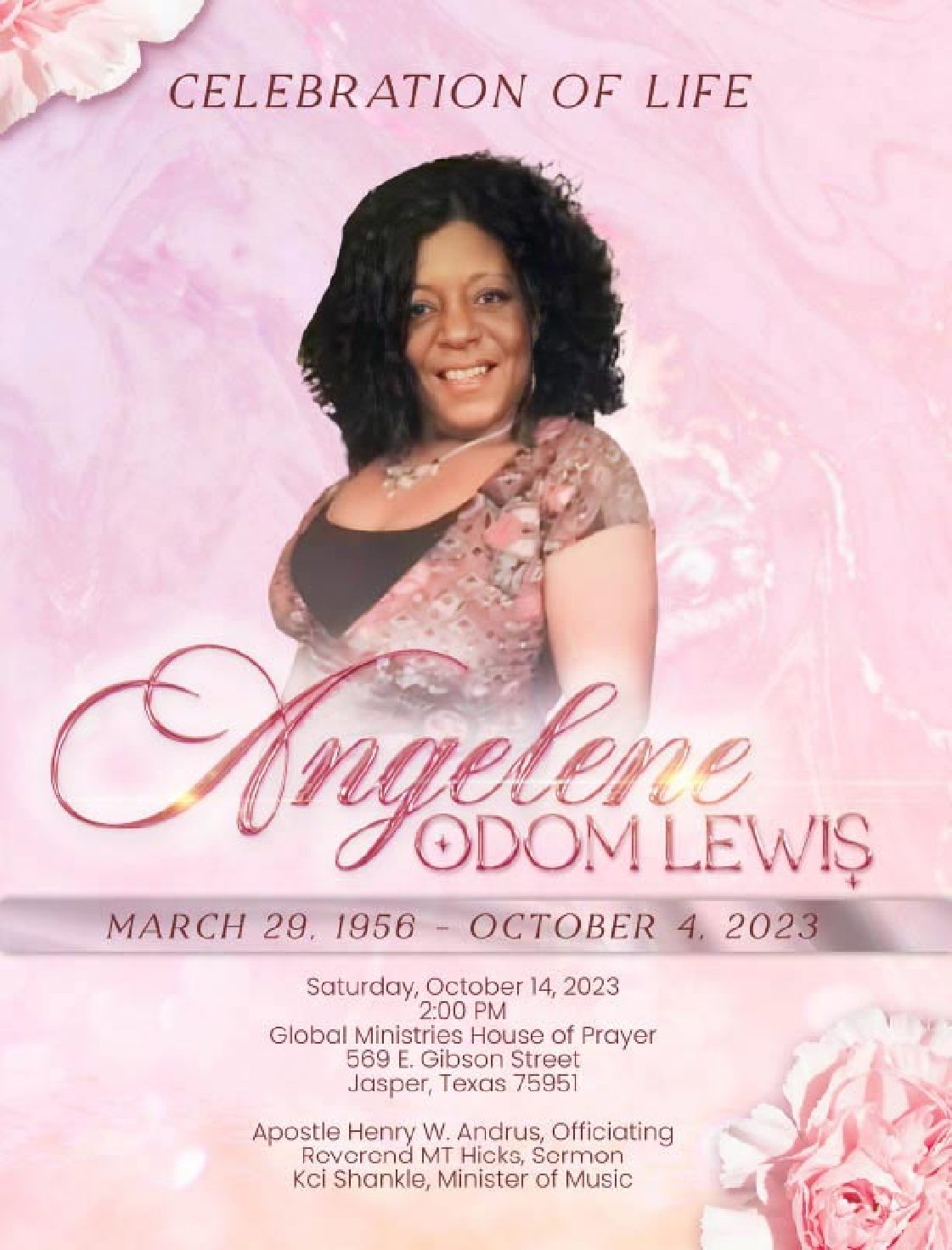 Angelene Odom Lewis 1956 – 2023