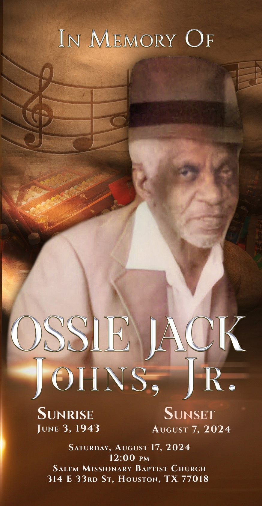 Ossie Jack John Jr. 1943-2024