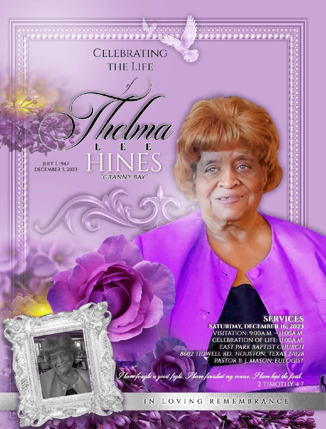 Thelma L. Hines 1942-2023