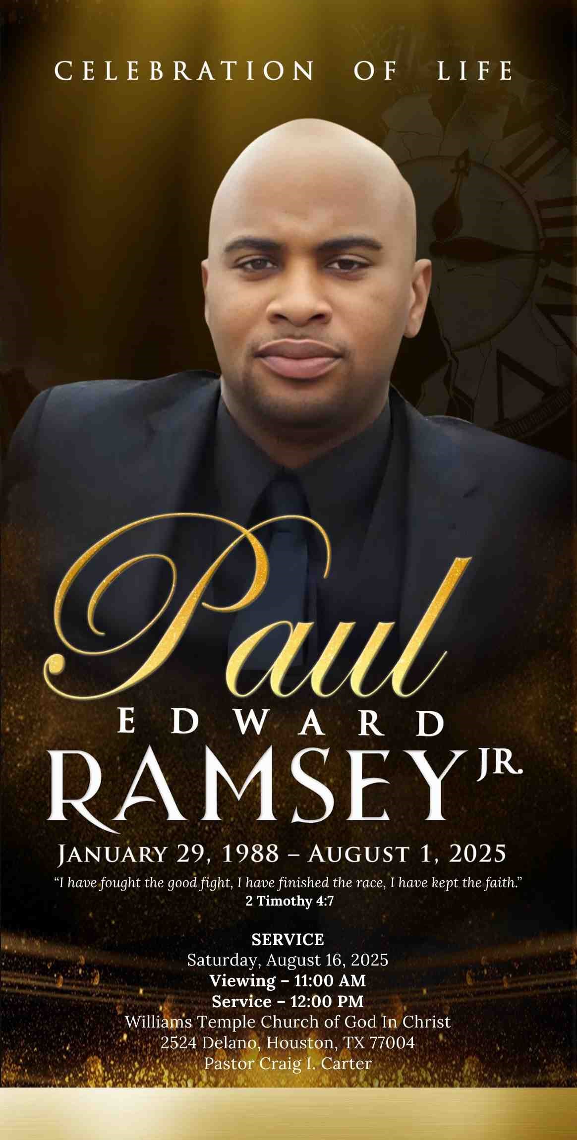 Paul Edward Ramsey Jr. 1988 – 2025