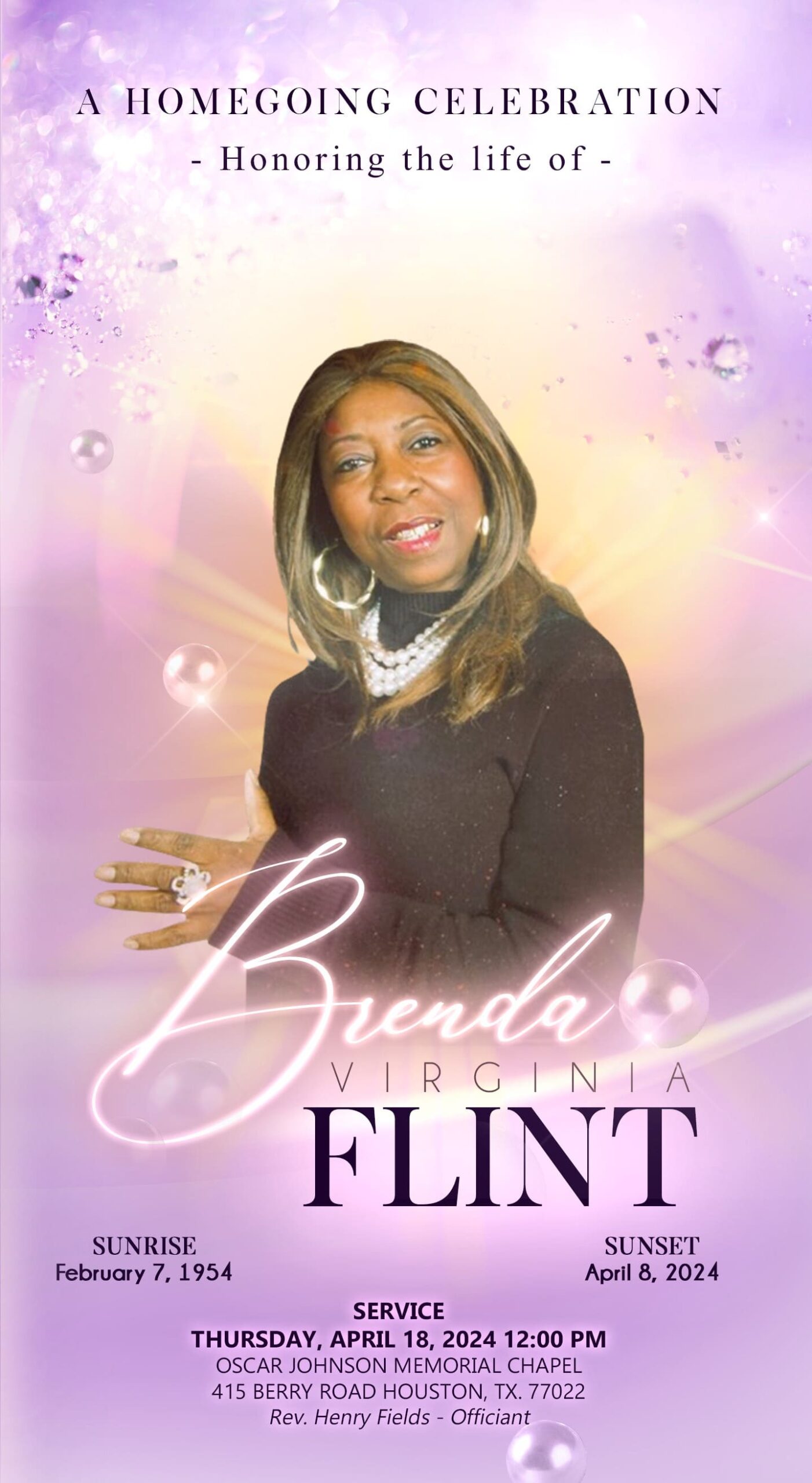 Brenda Virginia Flint 1954 – 2024