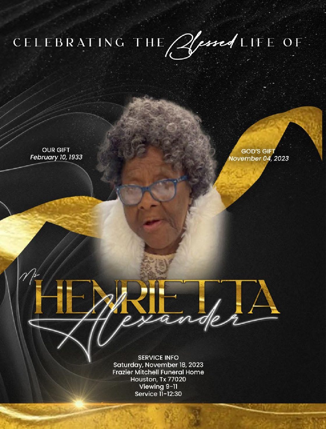 Ms. Henrietta Alexander 1933 – 2023