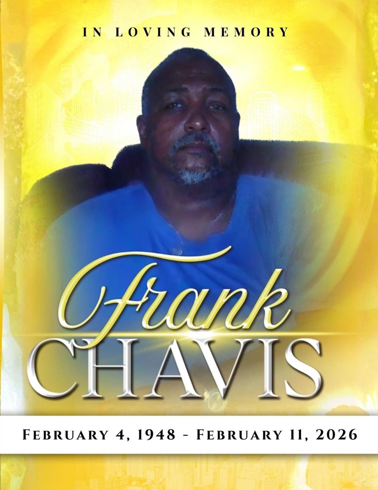 Frank Chavis 1948 – 2026