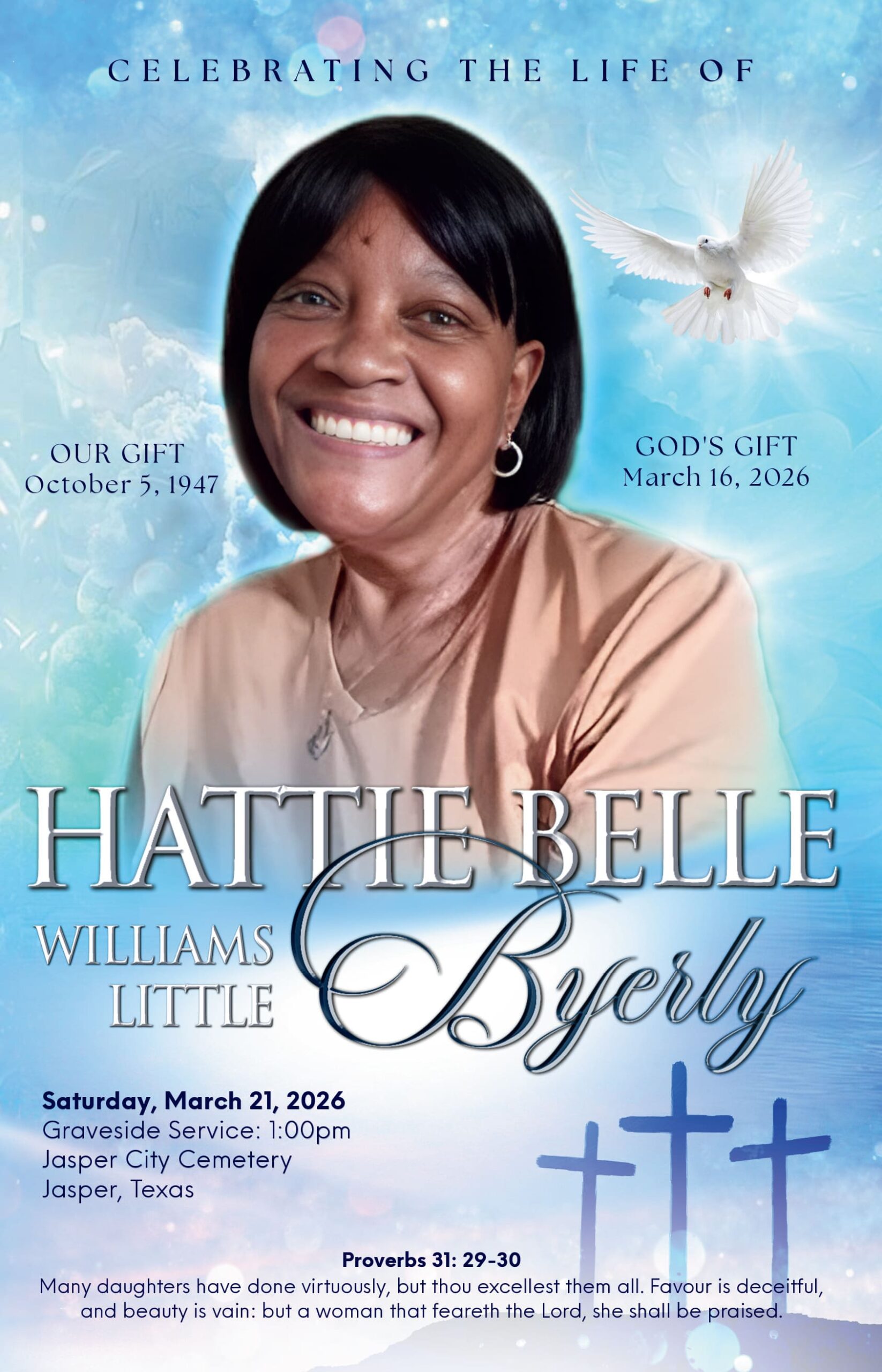 Hattie Belle Williams-Little-Byerly 1947-2026