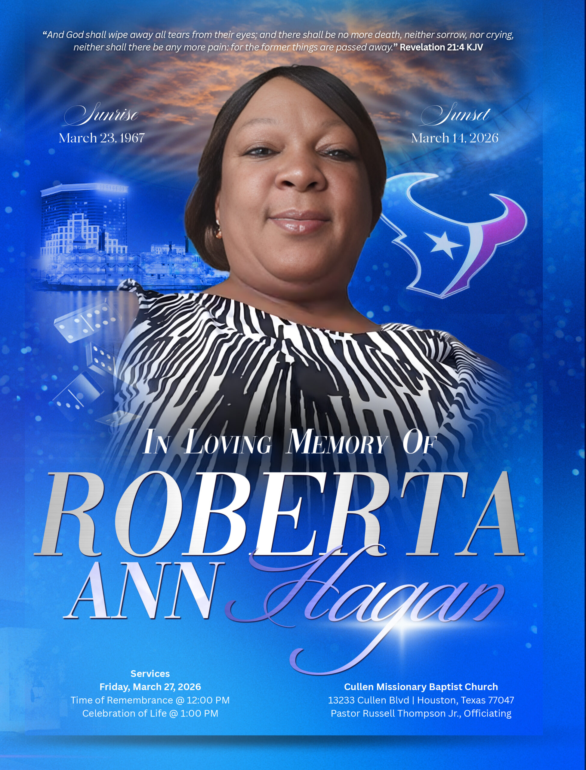 Roberta Ann Hagan 1967 – 2026