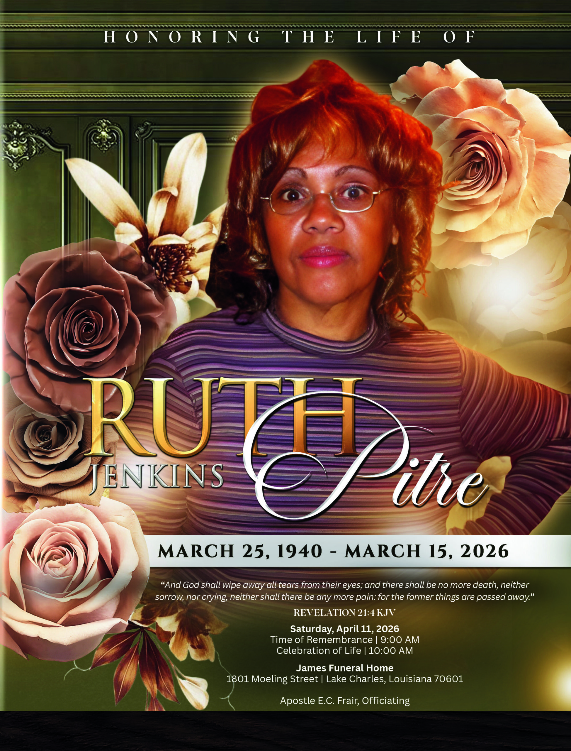 Ruth Pitre 1940 – 2026