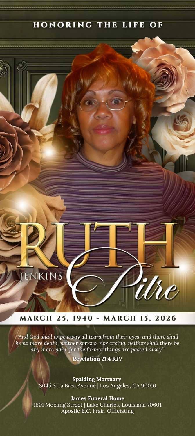 Ruth Pitre 1940 – 2026