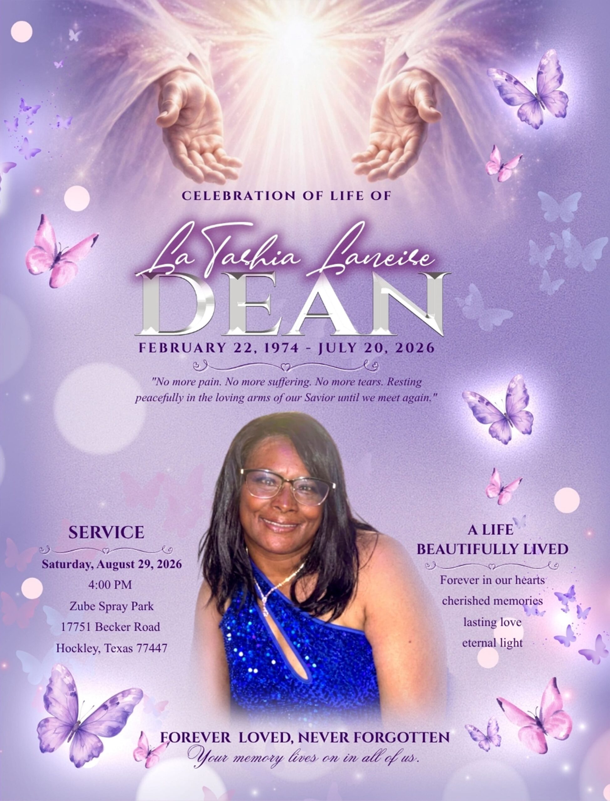 Latashia Laneise Dean 1974 – 2026