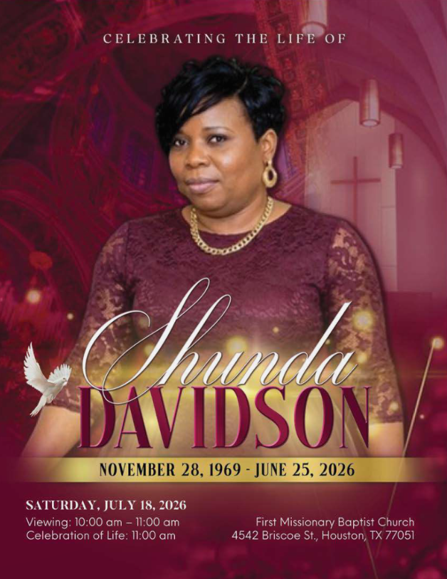 Shunda Davidson 1969 – 2026