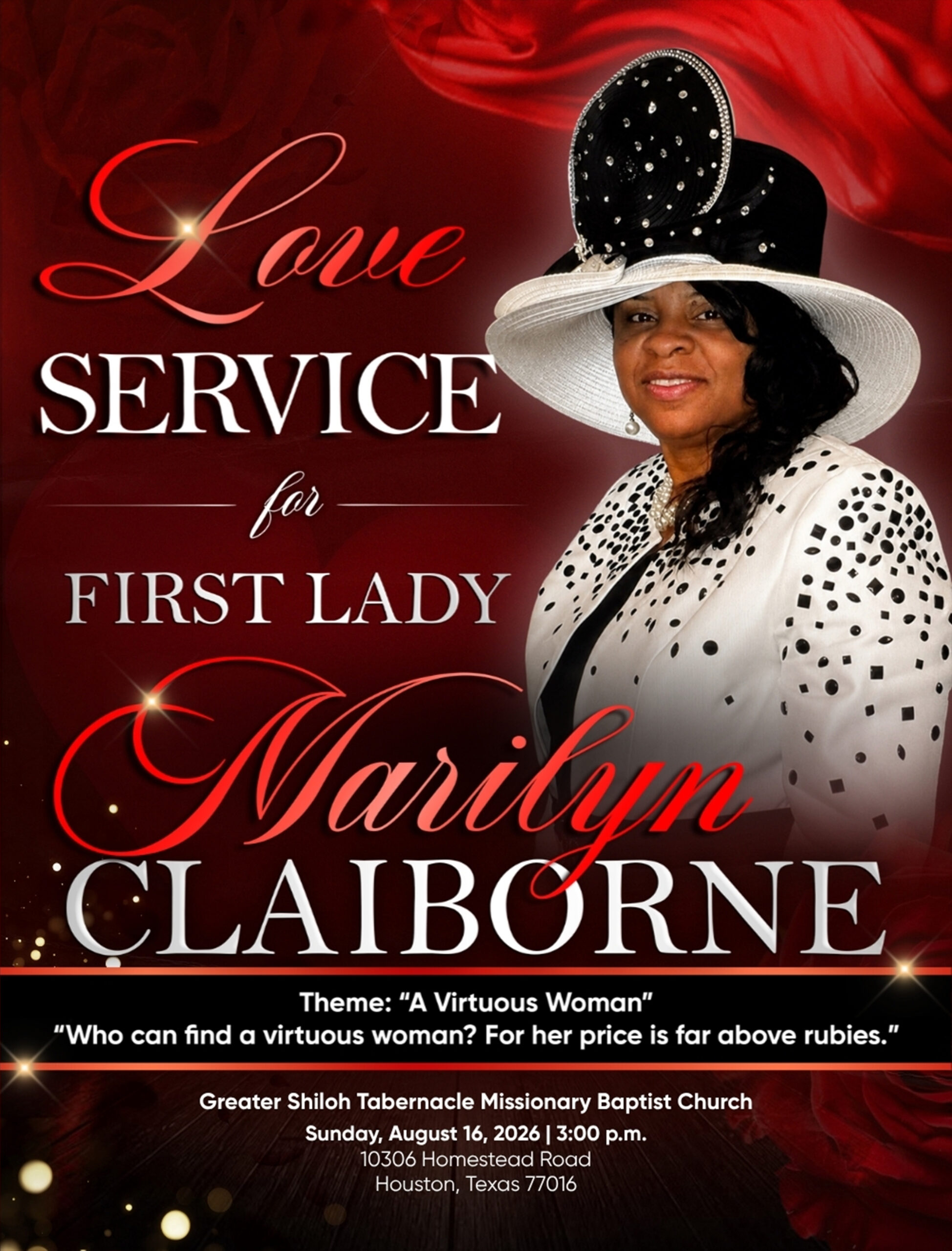 Love Service for First Lady Marilyn Claiborne