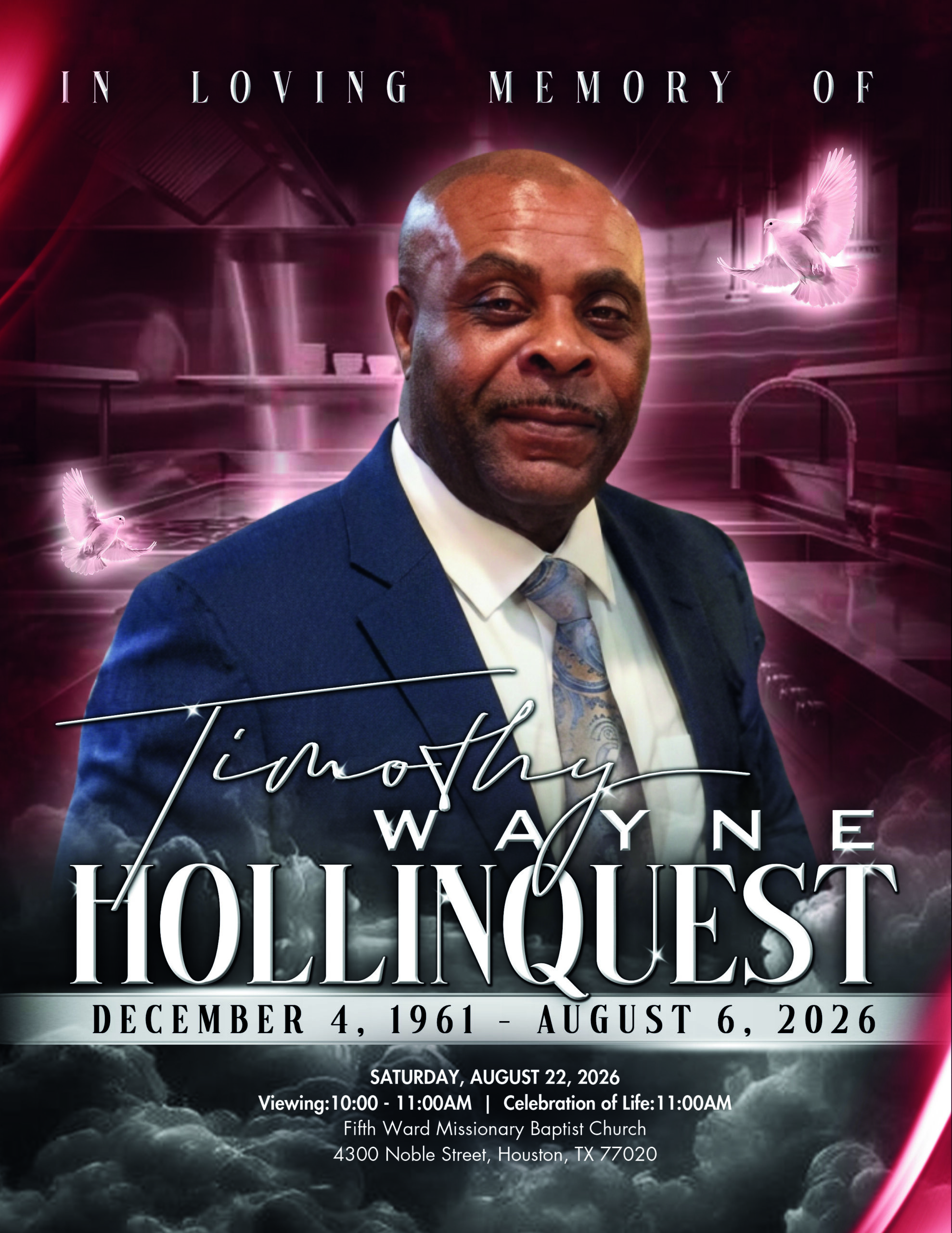 Timothy Wayne Hollinquest 1961 – 2026