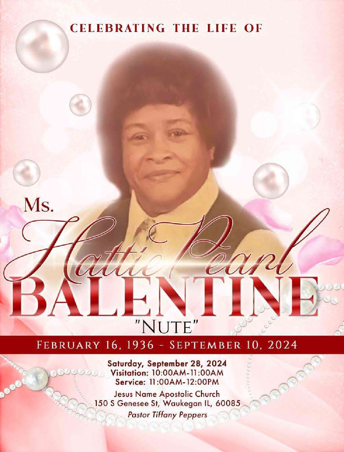 Hattie Pearl Balentine “Nute” 1936 – 2024