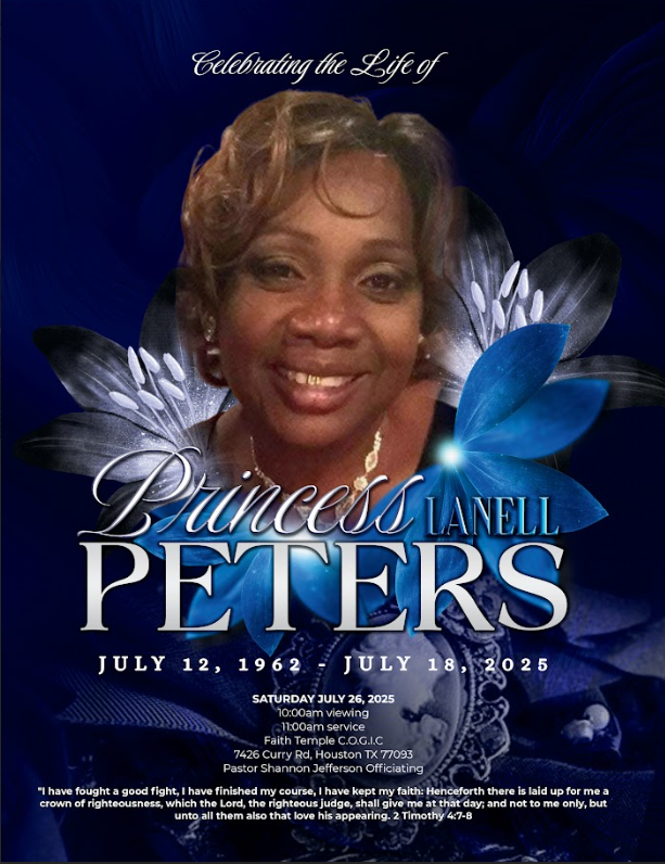 Princess “Lanell” Peters 1962-2025