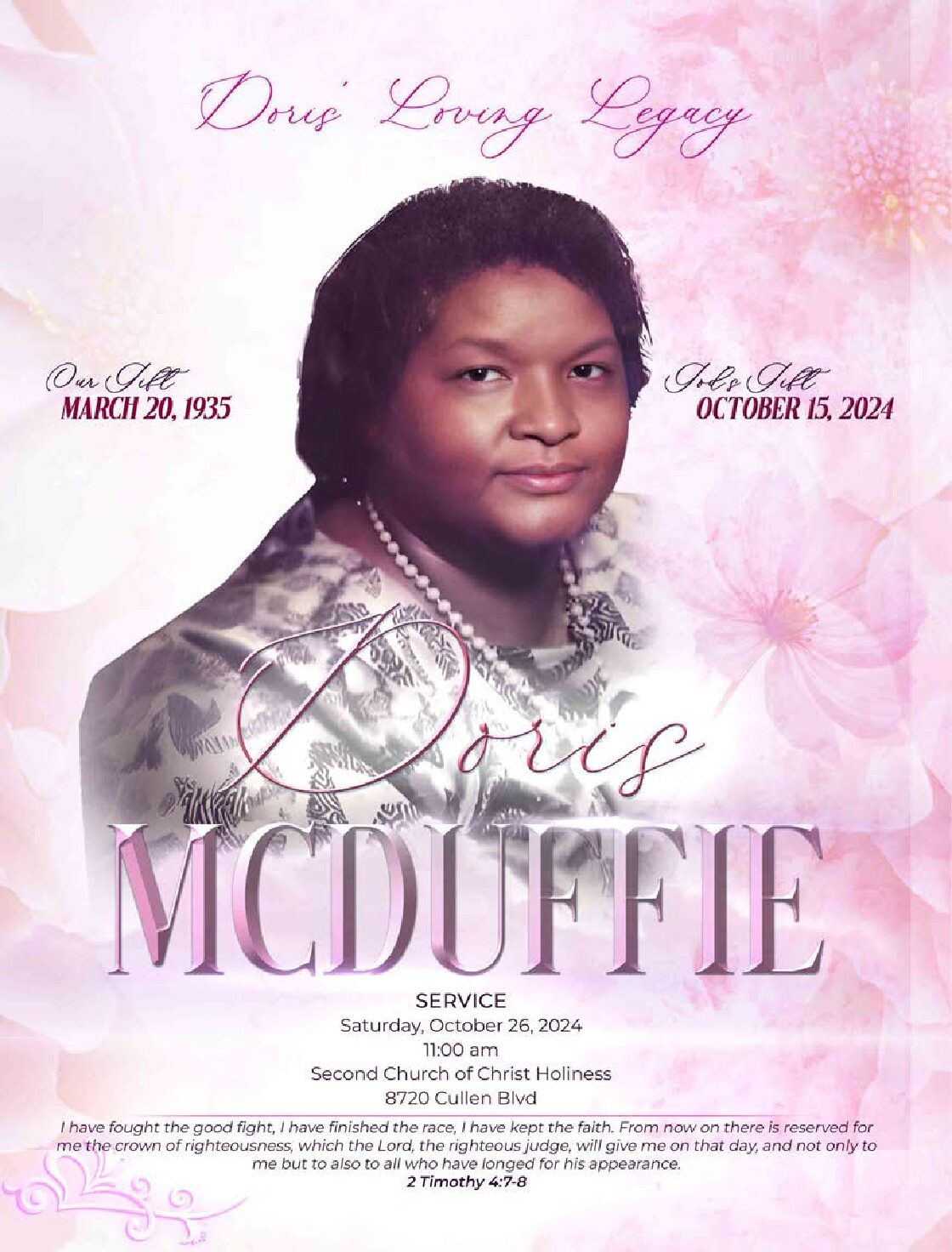 Doris McDuffie 1935 – 2024