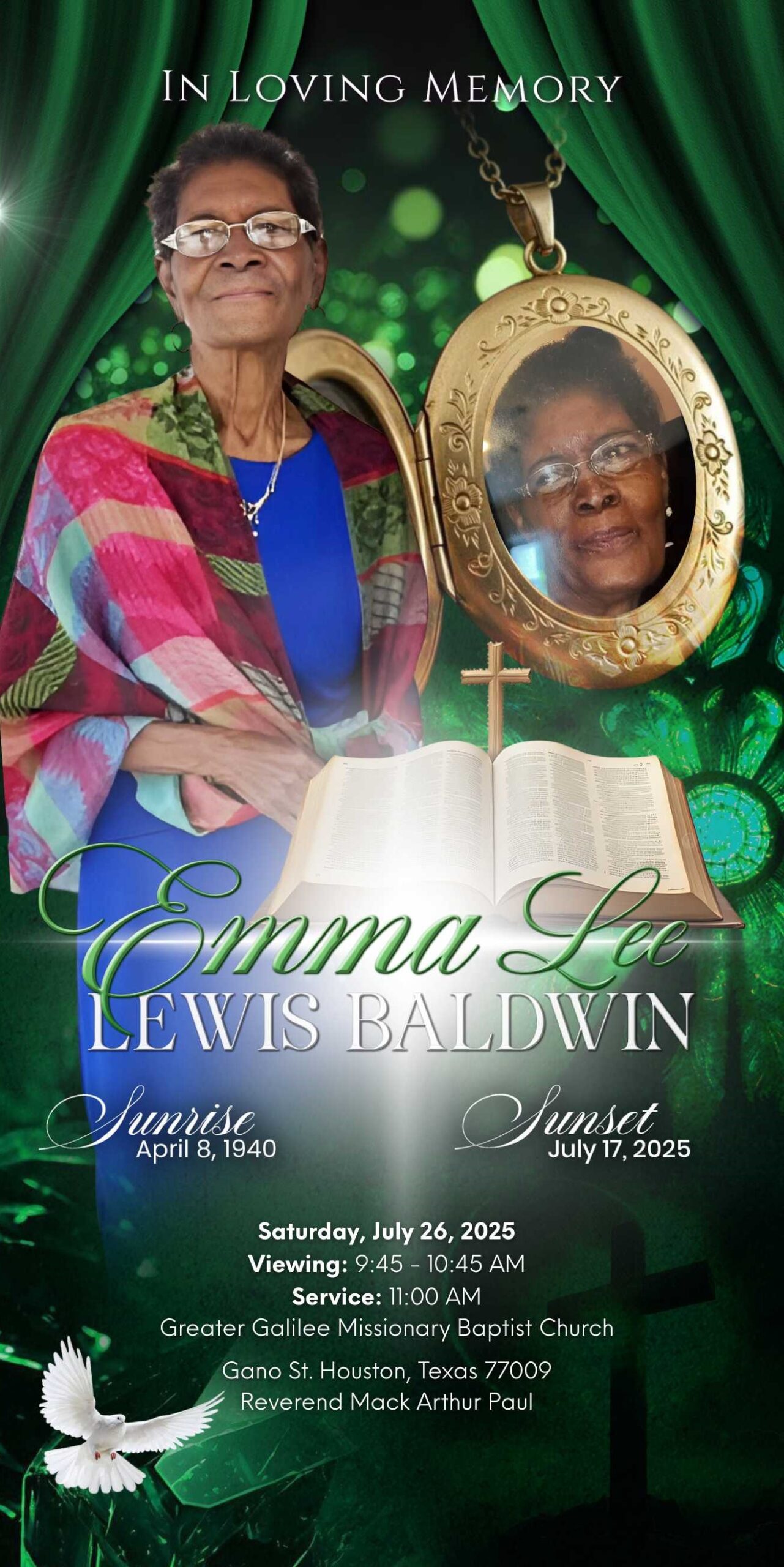 Emma Lee Lewis Baldwin 1940 – 2025