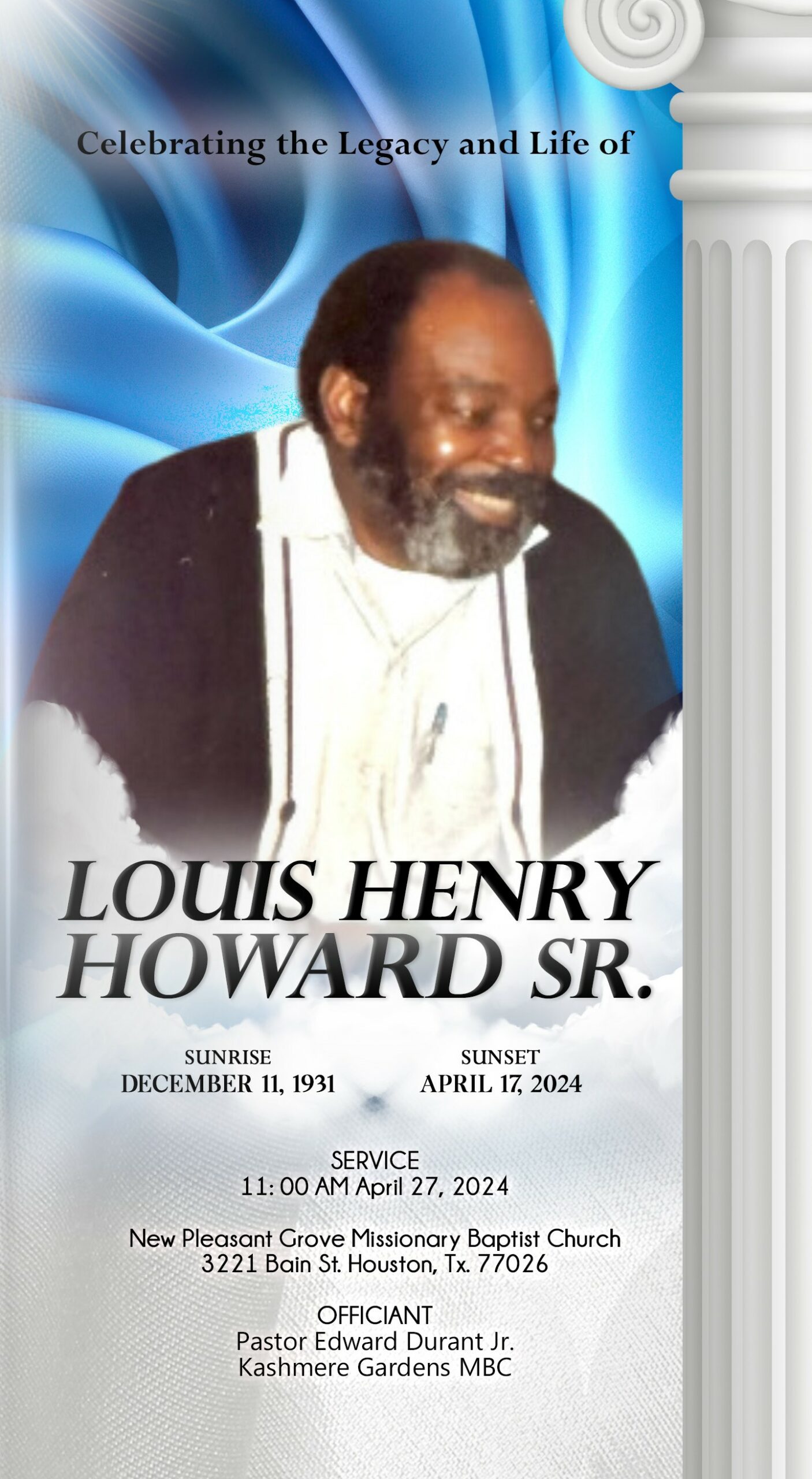 Louis Henry Howard Sr,  1931 – 2024