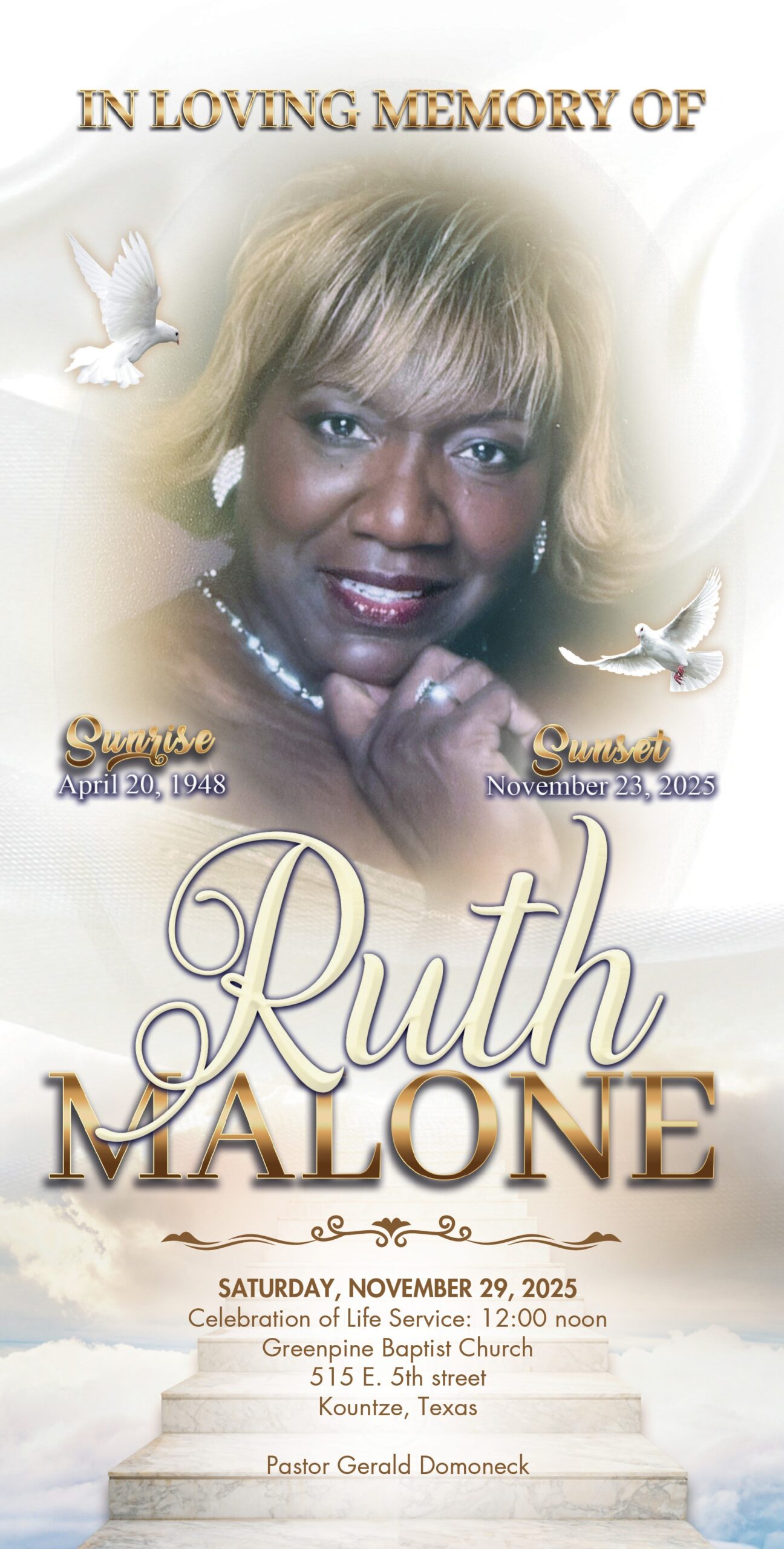 Ruth Malone 1948-2025 Ruth Malone 1948-2025