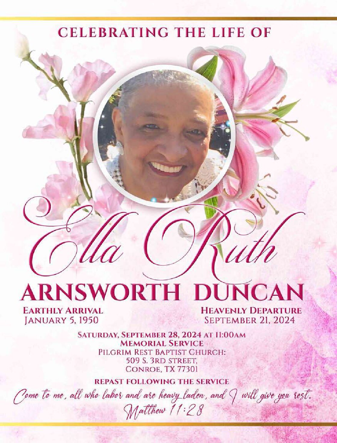 Ella Ruth Arnsworth Duncan 1950 – 2024