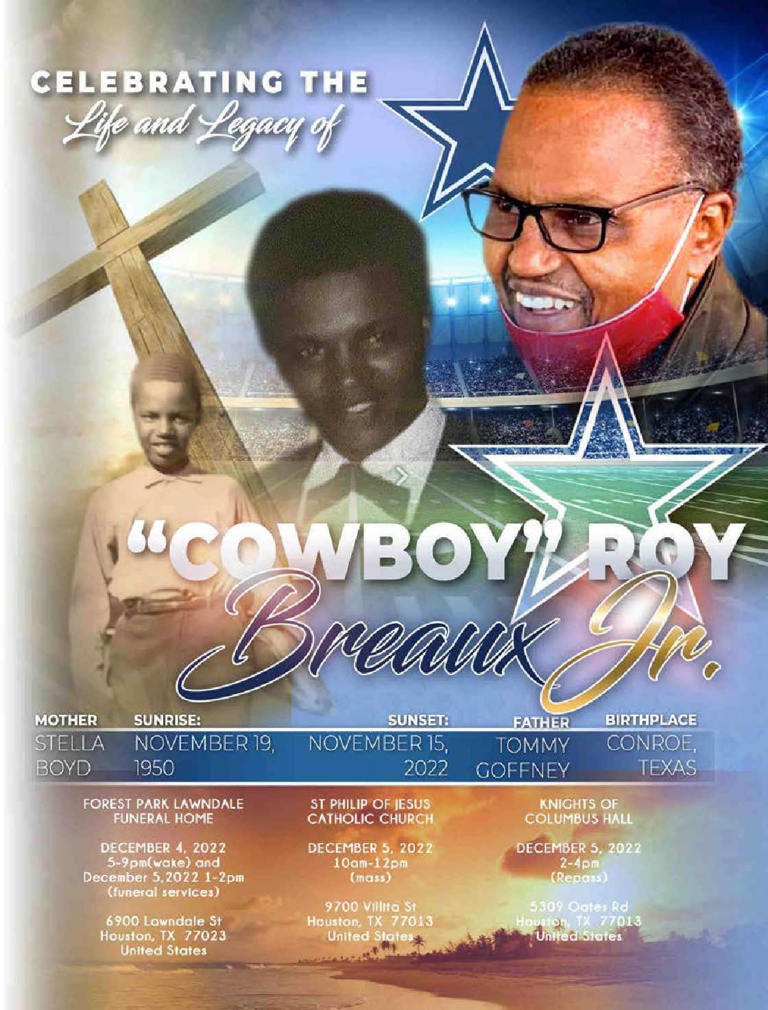 “COWBOY” ROY BREAUX JR. 1950 – 2022