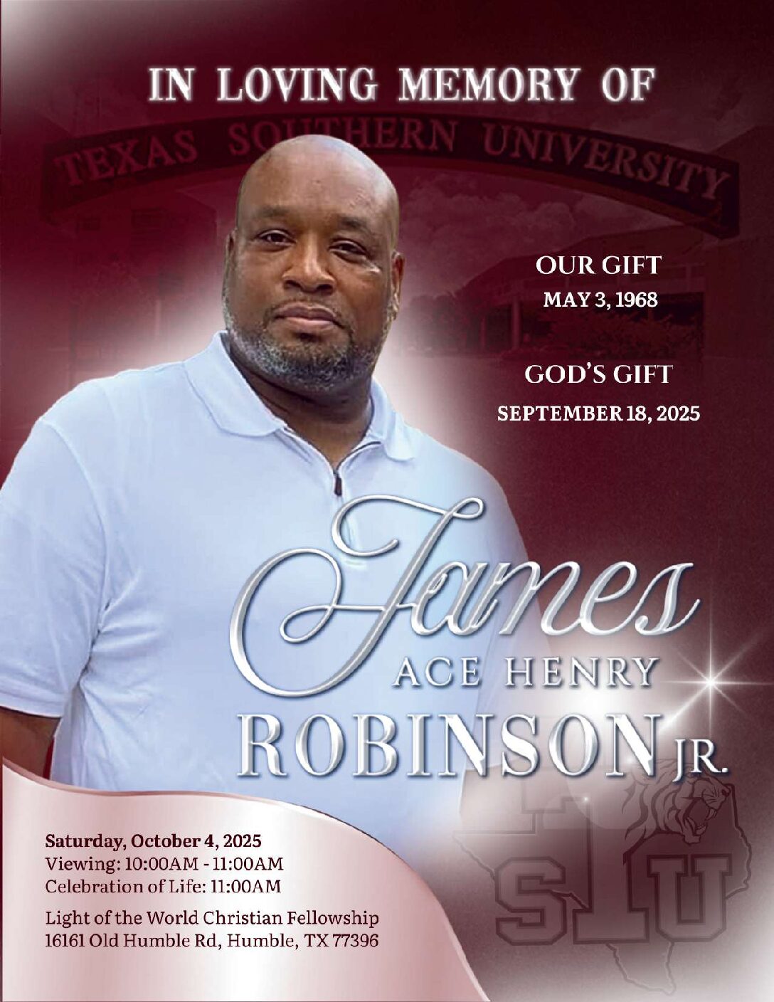 James Ace Henry Robinson Jr. 1968-2025