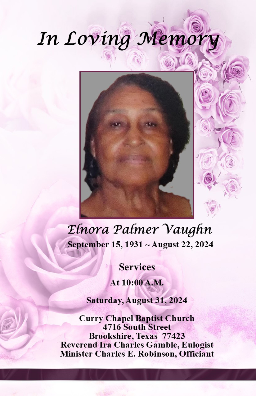 Elnora Palmer Vaughn 1931 – 2024