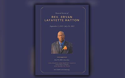 Rev. Ervan LaFayette Hatton 1952 – 2022