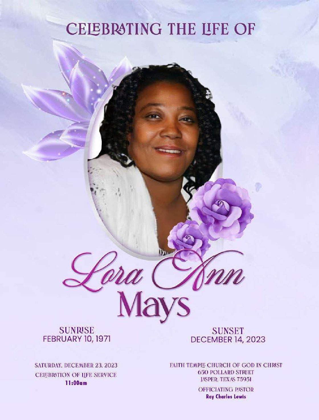 Lora Ann Mays 1971 – 2023