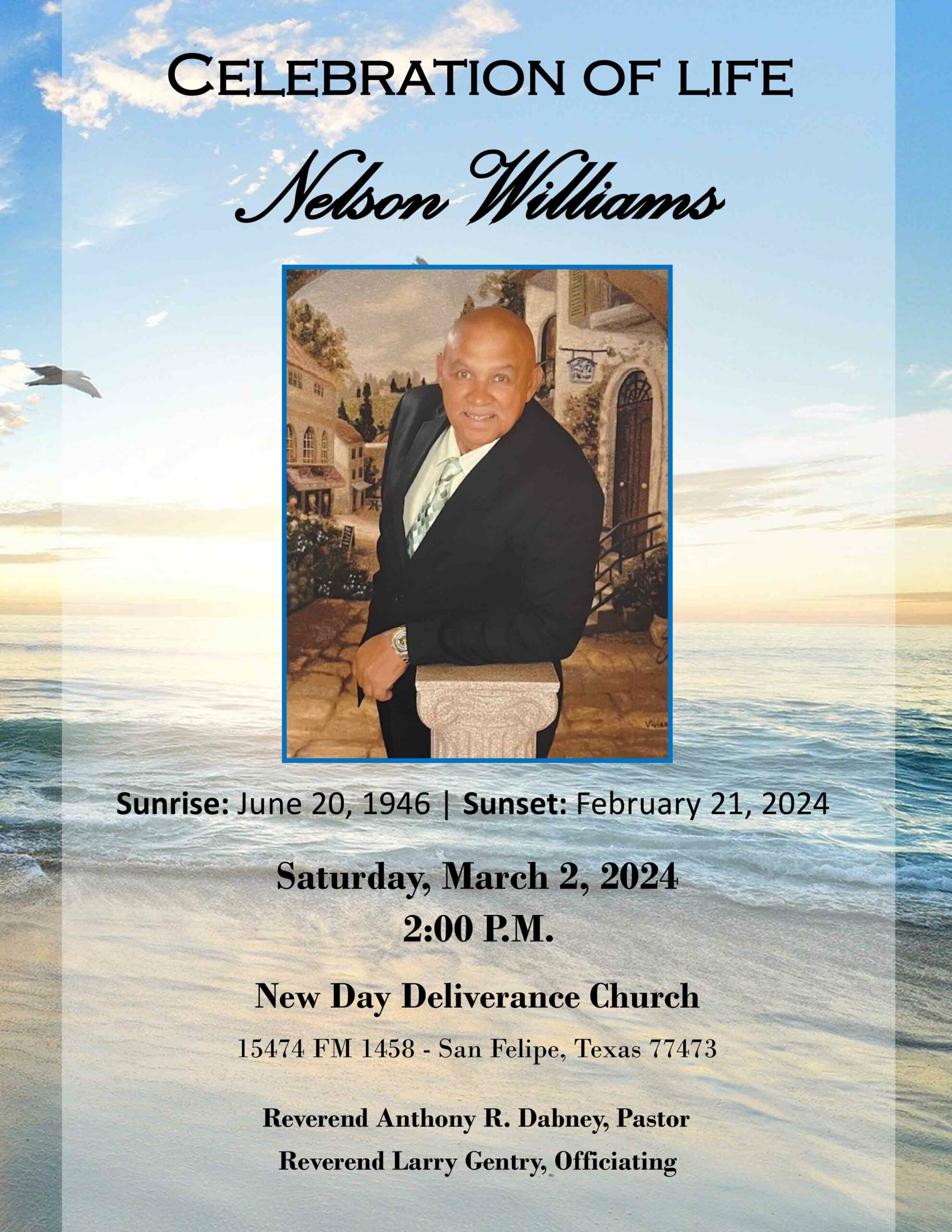 Nelson Williams 1946 – 2024