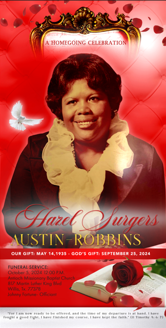 Hazel Surgers Austin-Robbins 1935-2024