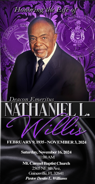 Nathaniel Willis 1935-2024