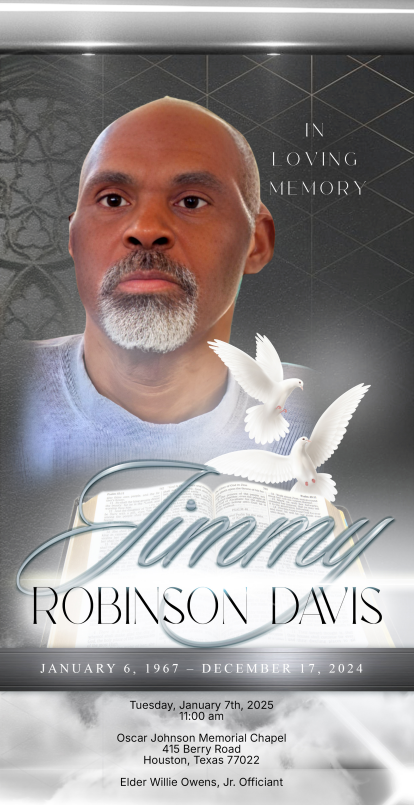 Jimmy Robinson Davis 1967 – 2024