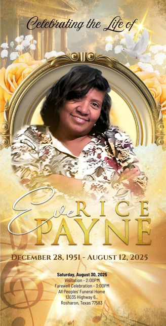 Eve Rice Payne Brooks 1951-2025