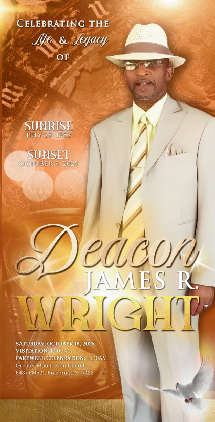 Deacon James R. Wright 1952 – 2025 Deacon James R. Wright 1952 – 2025
