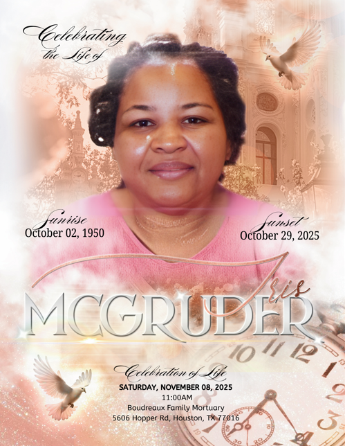 Iris L. Mcgruder 1950-2025 Iris L. Mcgruder 1950-2025