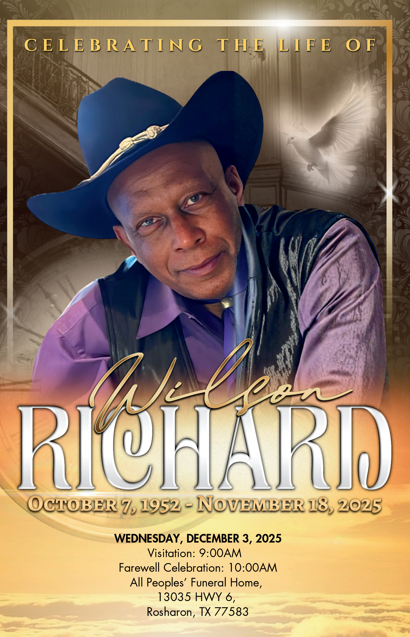 Wilson Richard Sr. 1952-2025 Wilson Richard Sr. 1952-2025