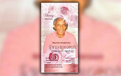 Myrtle Anderson Swearington 1925-2022
