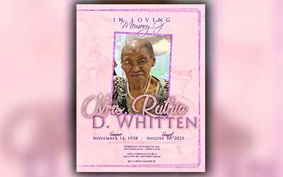 Ruthie D. Whitten 1938-2021